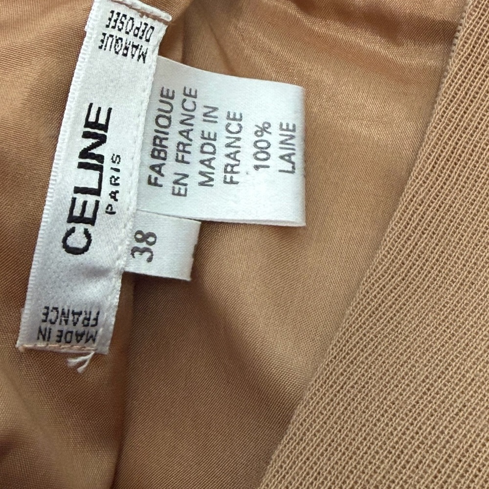 Vintage Celine Wool Skirt with Chain Detail - Picture 3 of 10